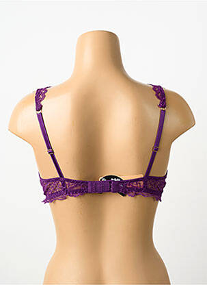 Sutien efect material satinat sutien cupe întregi cu decolteu înalt violet LISE CHARMEL femeie