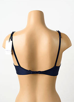 Sutien efect material satinat sutien balconet cu decolteu înalt albastru MARIE JO femeie