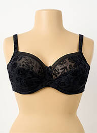 Sutien bretea multi poziție sutien cupe întregi cu decolteu înalt negru PRIMADONNA femme