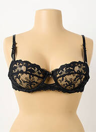 Sutien bretea multi poziție sutien balconet cu decolteu înalt negru LISE CHARMEL femme