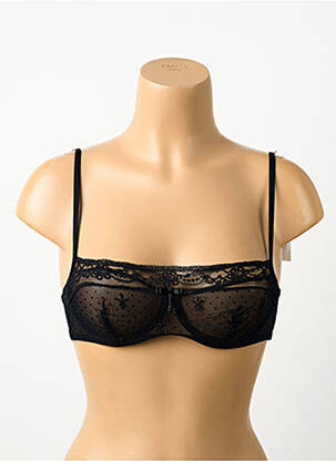 Sutien efect material satinat sutien balconet cu decolteu înalt negru MARIE JO femeie
