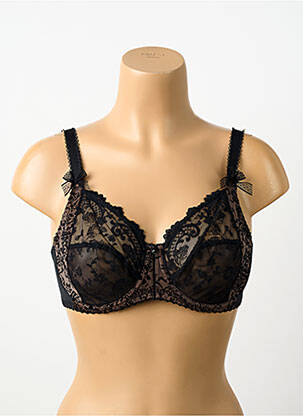 Sutien efect material satinat sutien cupe întregi cu decolteu înalt negru EMPREINTE femeie