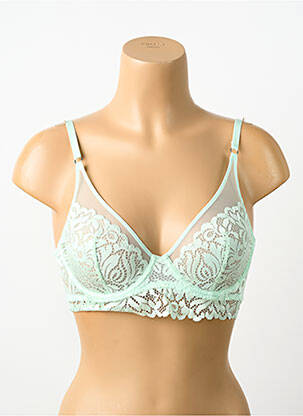 Sutien efect material satinat sutien cupe întregi cu decolteu înalt verde MARIE JO femeie