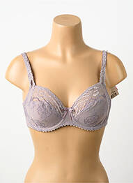 Sutien efect material satinat sutien cupe întregi cu decolteu înalt gri PRIMADONNA femme