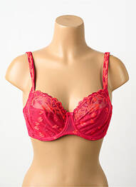 Sutien efect material satinat sutien cupe întregi cu decolteu înalt roz PRIMADONNA femme
