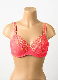 Sutien efect material satinat sutien cupe întregi cu decolteu înalt roz PRIMADONNA femme