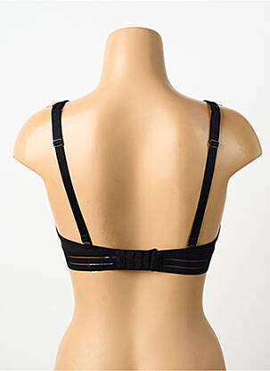 Sutien efect material satinat sutien cupe întregi cu decolteu înalt negru MAISON LEJABY femeie