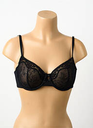 Sutien efect material satinat sutien cupe întregi cu decolteu înalt negru MARIE JO femme