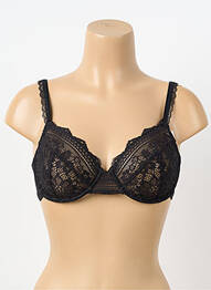 Sutien efect material satinat sutien cupe întregi cu decolteu înalt negru SIMONE PERELE femme