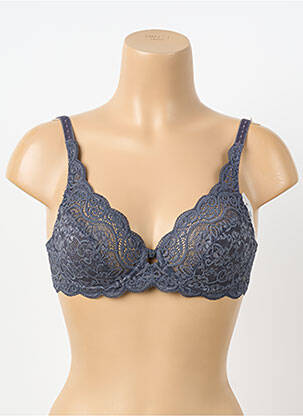 Sutien efect material satinat sutien cupe întregi cu decolteu înalt violet TRIUMPH femeie