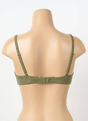 Sutien efect material satinat sutien cupe întregi cu decolteu înalt verde TRIUMPH femeie