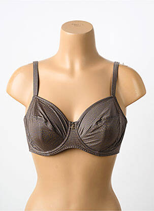Sutien efect material satinat sutien cupe întregi cu decolteu înalt gri PRIMADONNA femeie