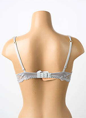 Sutien efect material satinat sutien balconet cu decolteu înalt argintiu LISE CHARMEL femeie