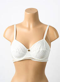 Sutien efect material satinat sutien cupe întregi cu decolteu înalt bej ANTIGEL femme