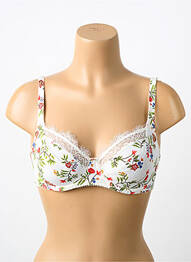 Sutien efect material satinat sutien cupe întregi cu decolteu înalt bej ANTIGEL femme