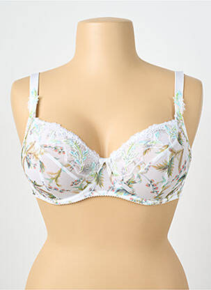 Sutien ușoară și transparentă sutien cupe întregi cu decolteu înalt alb EPRISE BY LISE CHARMEL femme