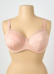 Sutien efect material satinat sutien cupe întregi cu decolteu înalt roz PRIMADONNA femme