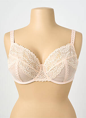 Sutien ușoară și transparentă sutien cupe întregi cu decolteu înalt roz MAISON LEJABY femme