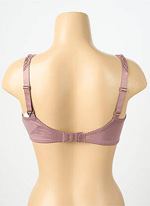 Sutien efect material satinat sutien cupe întregi cu decolteu înalt violet PRIMADONNA femeie