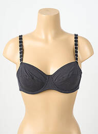 Sutien efect material satinat sutien cupe întregi cu decolteu înalt negru MARIE JO femme