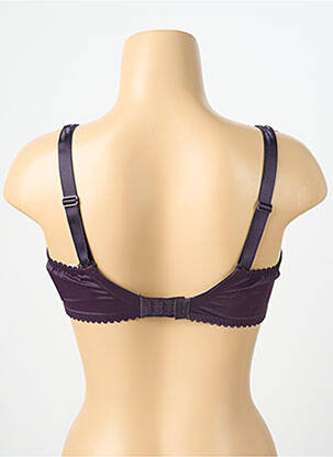 Sutien efect material satinat sutien cupe întregi cu decolteu înalt violet PRIMADONNA femeie