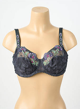 Sutien ușoară și transparentă sutien cupe întregi cu decolteu înalt gri PRIMA DONNA femme