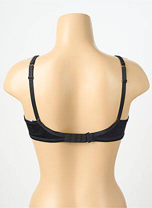 Sutien efect material satinat sutien cupe întregi cu decolteu înalt negru MAISON LEJABY femeie