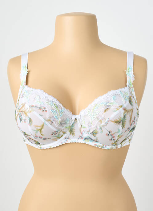 Sutien ușoară și transparentă sutien cupe întregi cu decolteu înalt alb EPRISE BY LISE CHARMEL femme