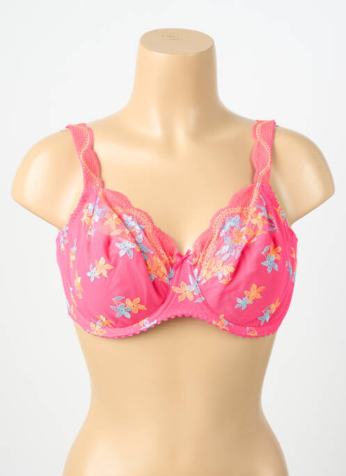 Sutien ușoară și transparentă sutien cupe întregi cu decolteu înalt roz PRIMA DONNA femme