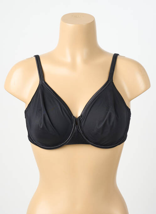 Sutien efect material satinat sutien cupe întregi cu decolteu înalt negru MAISON LEJABY femme