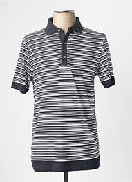 Polo imprimeu dungi mâneci scurte negru PIERRE CARDIN homme