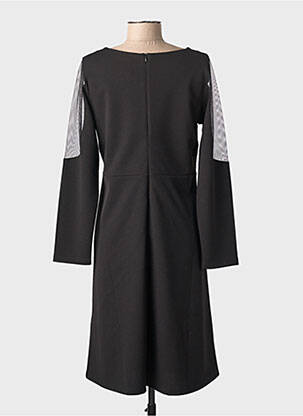 Rochie midi țesătură crep mâneci lungi negru FUEGO WOMAN femeie