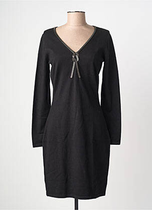 Rochie midi mâneci lungi mâneci lungi negru LEO & UGO femeie
