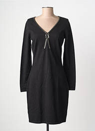 Rochie midi mâneci lungi mâneci lungi negru LEO & UGO femme