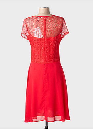 Rochie midi țesătură crep mâneci scurte roșu GREGORY PAT femeie