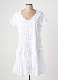 Rochie scurtă mâneci scurte mâneci scurte alb MASSANA femeie