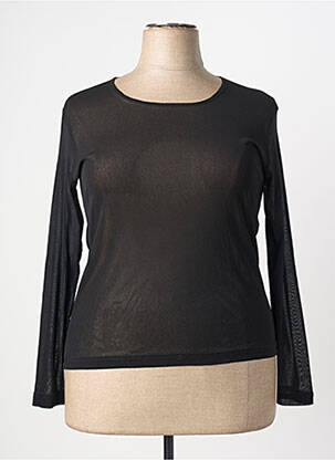 Top elasticitate mâneci lungi negru GRIFFON femeie