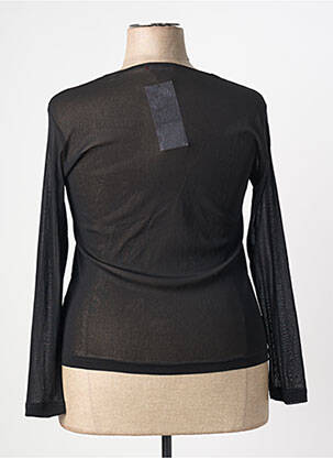 Top elasticitate mâneci lungi negru GRIFFON femeie