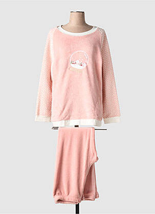 Pijama croială dreaptă roz ROSE POMME femeie