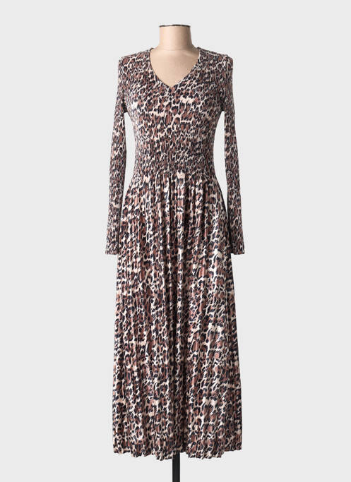 Rochie lungă maro LEO & UGO femeie