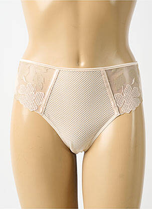 Chilot efect material satinat bej SIMONE PERELE femeie
