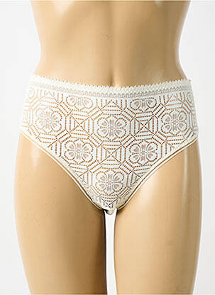 Shorty efect material satinat alb SIMONE PERELE femeie