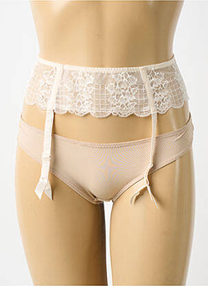 Corset/jartieră efect material satinat alb SIMONE PERELE femeie
