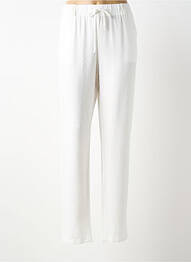 Pantalon drept talie elastică mărime normală alb MERI & ESCA femme