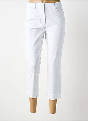 Pantalon 7/8 elasticitate mărime normală alb DIANE LAURY femeie