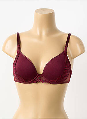 Sutien efect material satinat top sutien modelat roșu SIMONE PERELE femeie