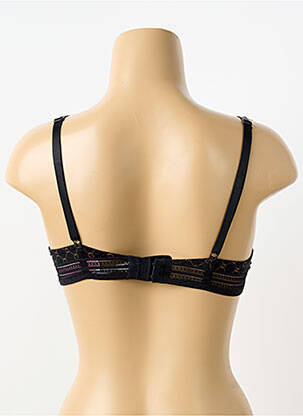 Sutien efect material satinat sutien cupe întregi cu decolteu înalt negru ANTIGEL femeie