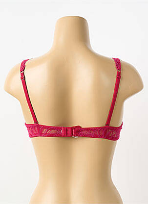 Sutien efect material satinat sutien balconet cu decolteu înalt roz SIMONE PERELE femeie