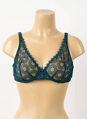 Sutien ușoară și transparentă sutien cupe întregi cu decolteu înalt verde SIMONE PERELE femme