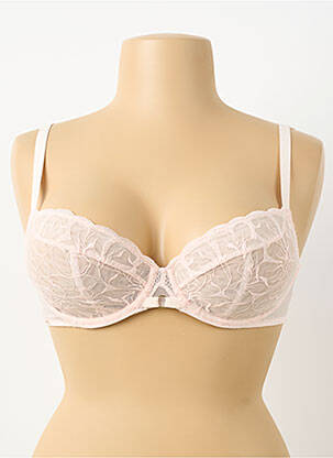 Sutien ușoară și transparentă sutien cupe întregi cu decolteu înalt roz CHANTELLE femme